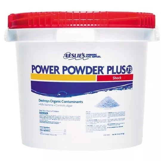POWER POWDER PLUS 73% CALCIUM HYPOCHLORITE POOL SHOCK �� 25 LBS.