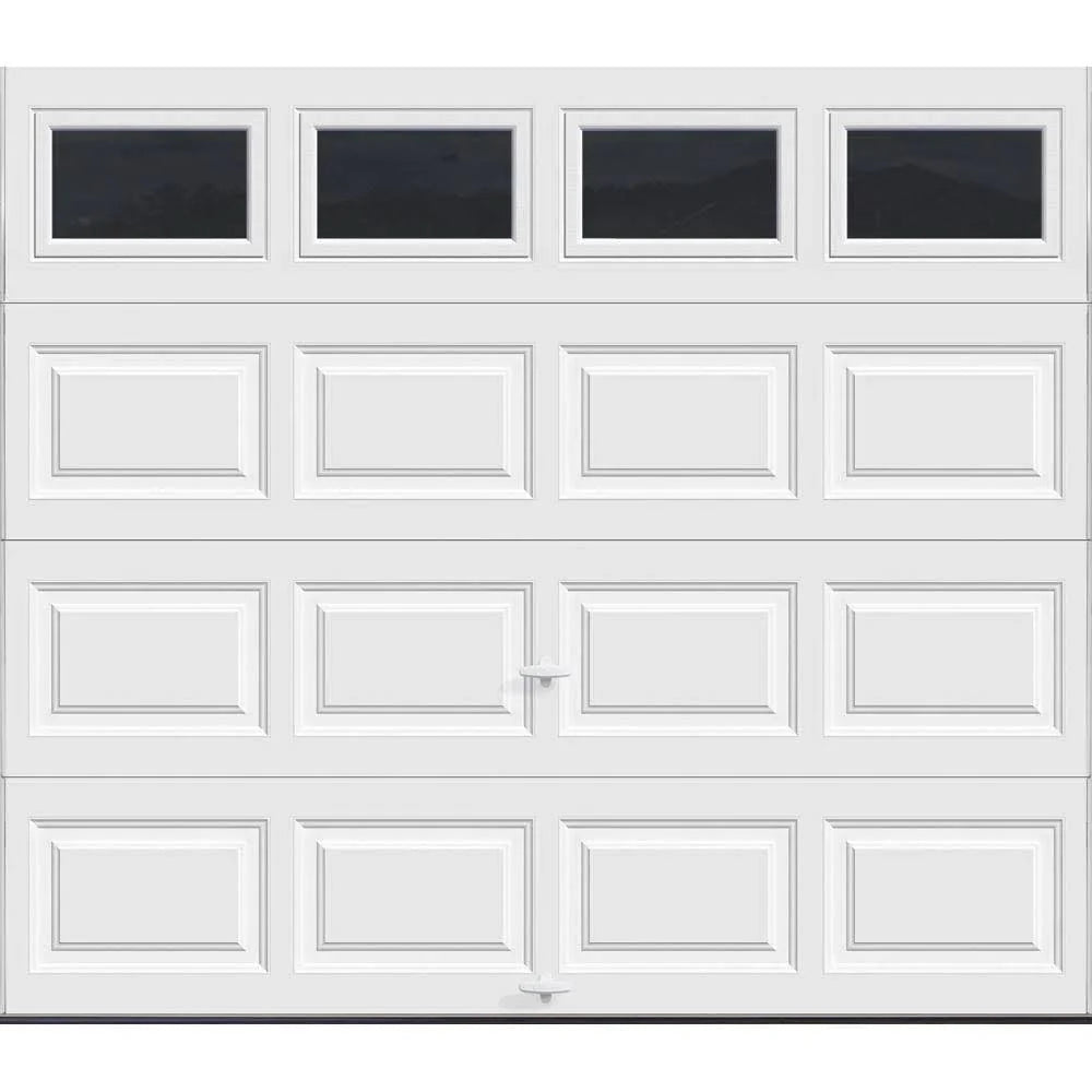 Clopay Classic Insulated Garage Door 9�7 ft, R-Value 6.5, White with Plain Window