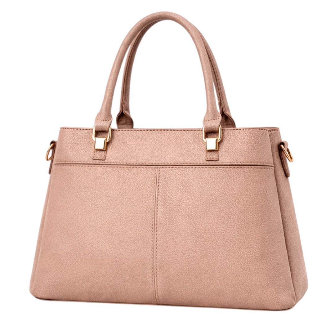 Tuxzen Women's Leather Light Brown Shoulder Bag Elegant Look