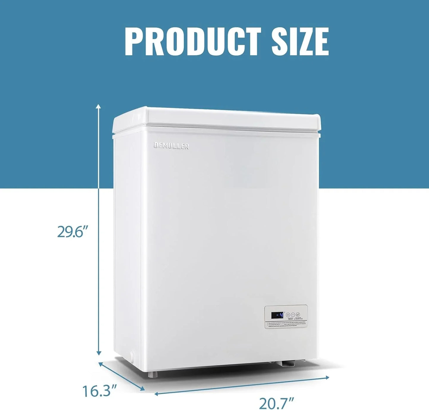 Chest Freezer 5.0Cubic Feet Deep Freezer Freestanding Freezers with 2 Removable Stainless Steel Basket, Mini Freezer Top Open Door Compact Freezer with Electronic Control 41℉ to -15℉BLACK