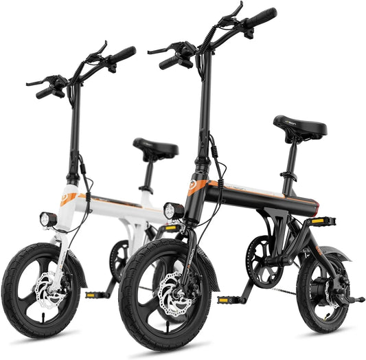 EB3 Electric Bike Adults 21mph, 500W Peak Motor, 270Wh Battery, Rear Suspension, 3 Levels Assist, 14" Folding Ebike for Adults and Teens, Complies to UL2849